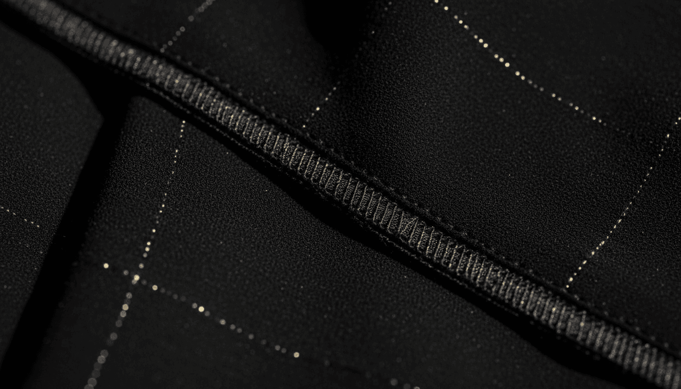 Close-up detail of abaya stitching and craftsmanship